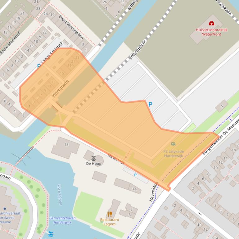 Kaart van postcodegebied 3846HA.