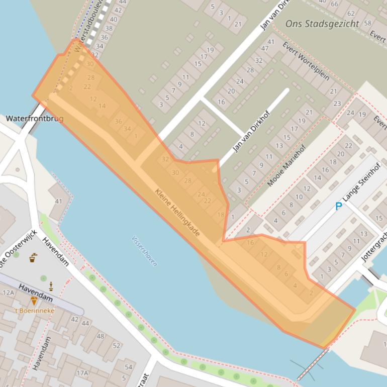 Kaart van postcodegebied 3846HH.