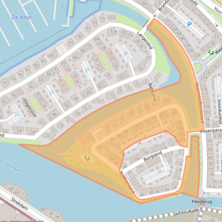 Kaart van postcodegebied 3846JB.