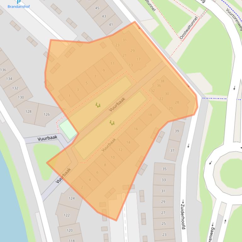 Kaart van postcodegebied 3846JS.