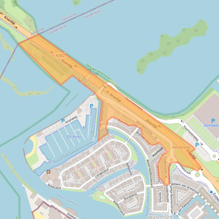 Kaart van postcodegebied 3846JV.