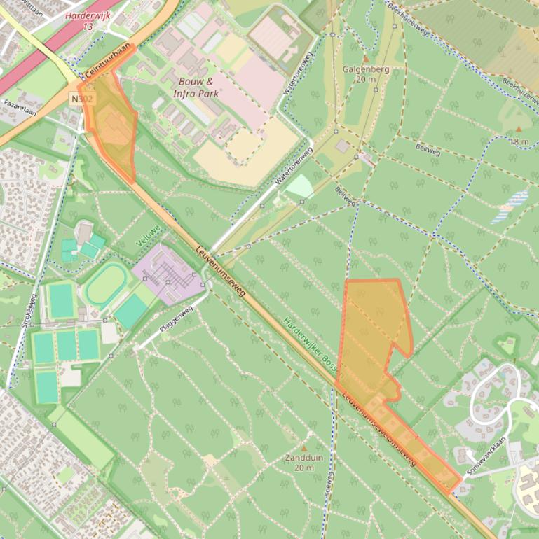 Kaart van postcodegebied 3847LA.