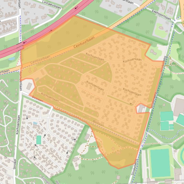 Kaart van postcodegebied 3847LL.