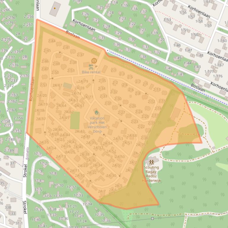 Kaart van postcodegebied 3847LT.