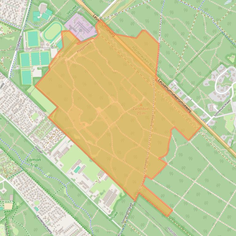 Kaart van postcodegebied 3847LV.