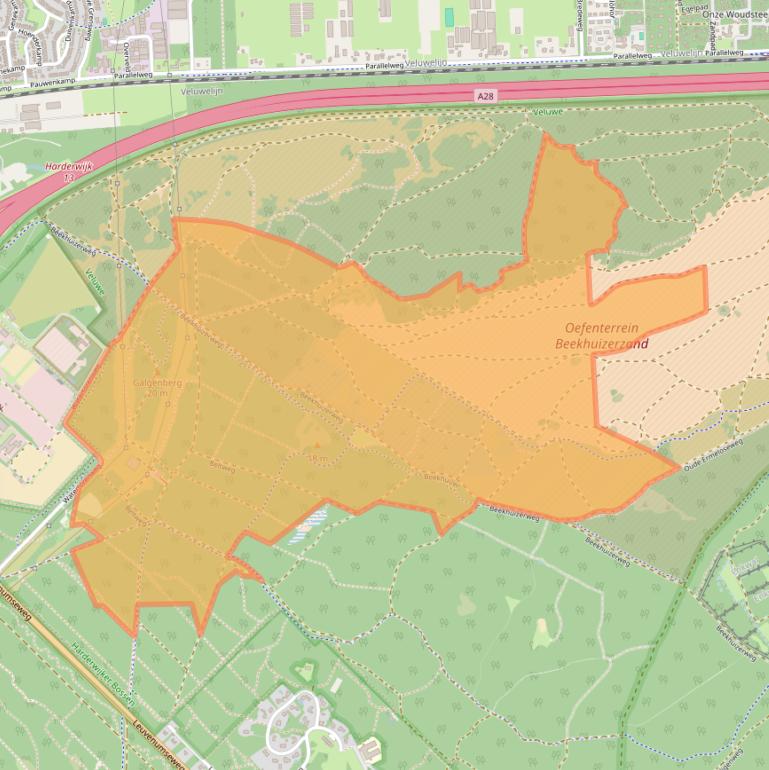 Kaart van postcodegebied 3847LX.