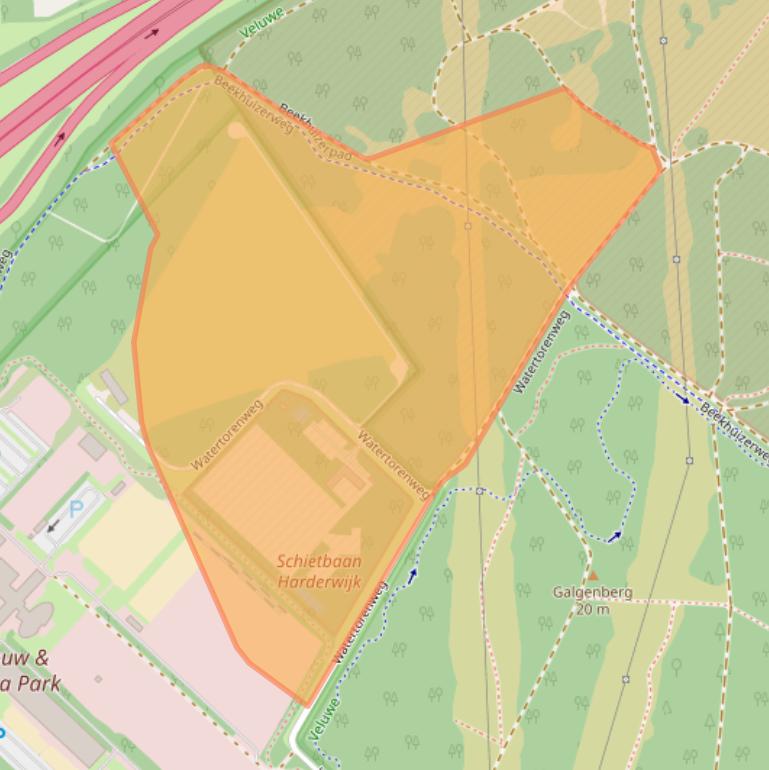Kaart van postcodegebied 3847LZ.