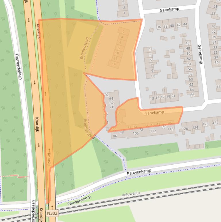 Kaart van postcodegebied 3848AE.