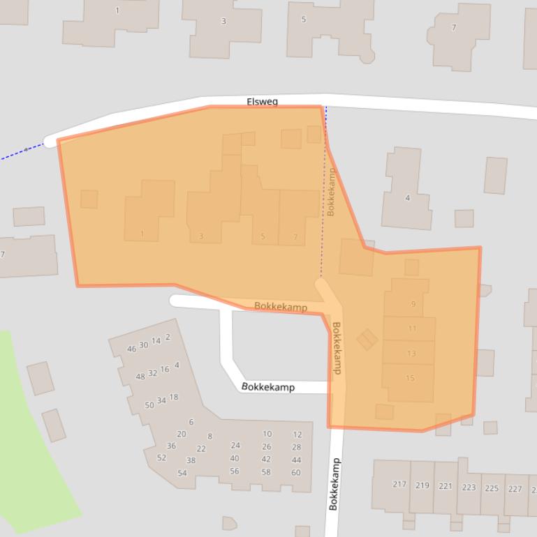 Kaart van postcodegebied 3848BC.