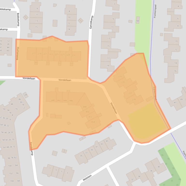 Kaart van postcodegebied 3848BH.