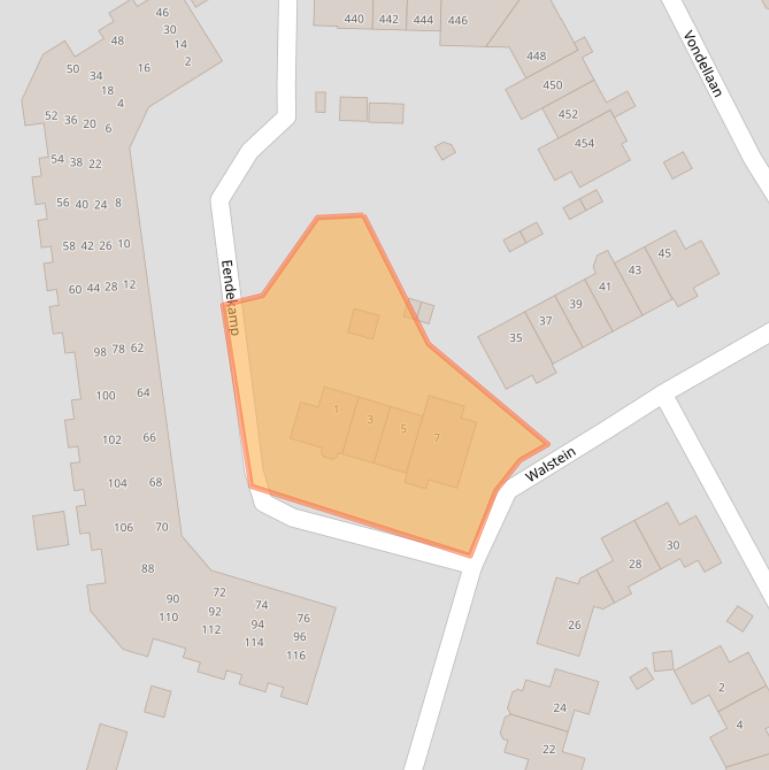 Kaart van postcodegebied 3848BJ.