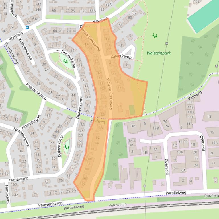 Kaart van postcodegebied 3848BR.
