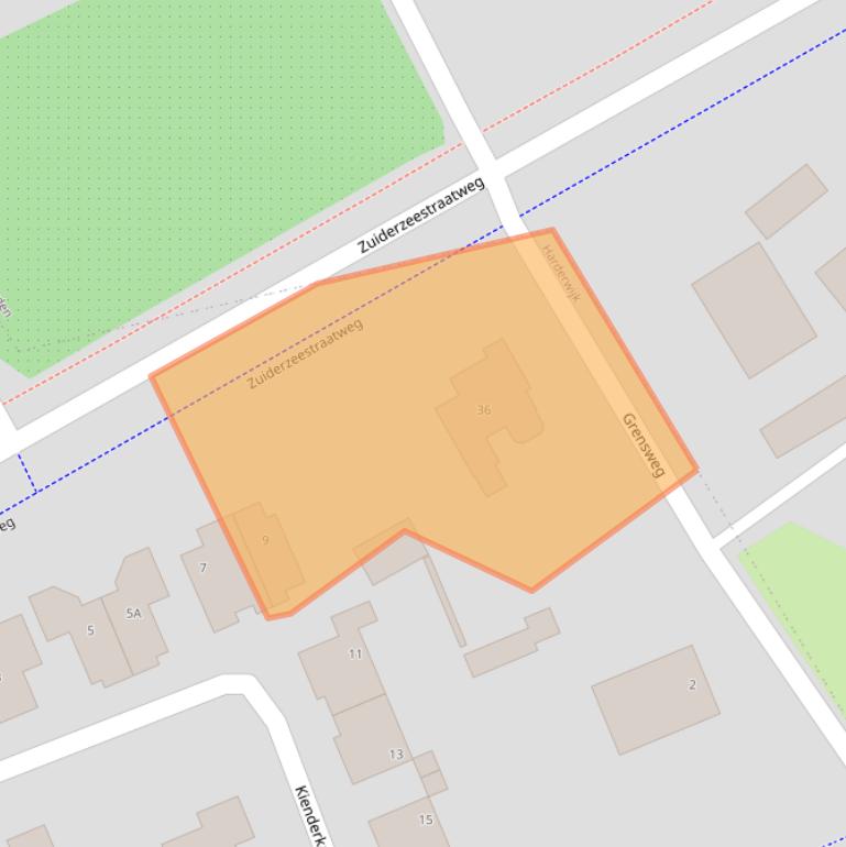 Kaart van postcodegebied 3848BZ.