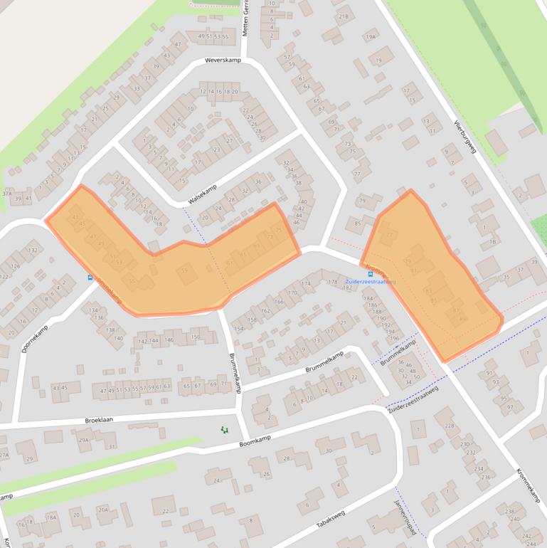 Kaart van postcodegebied 3848CB.