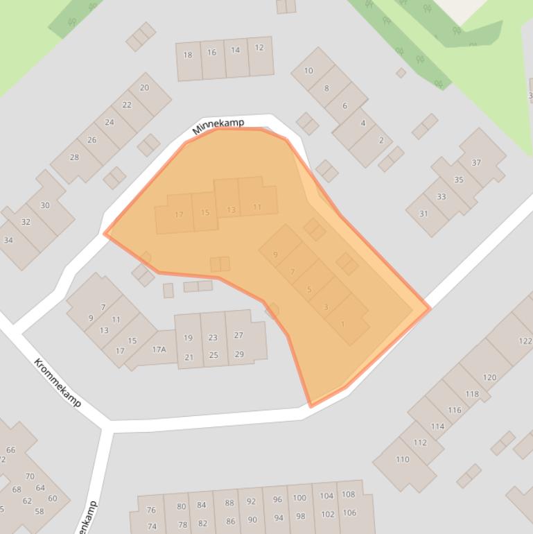 Kaart van postcodegebied 3848CL.