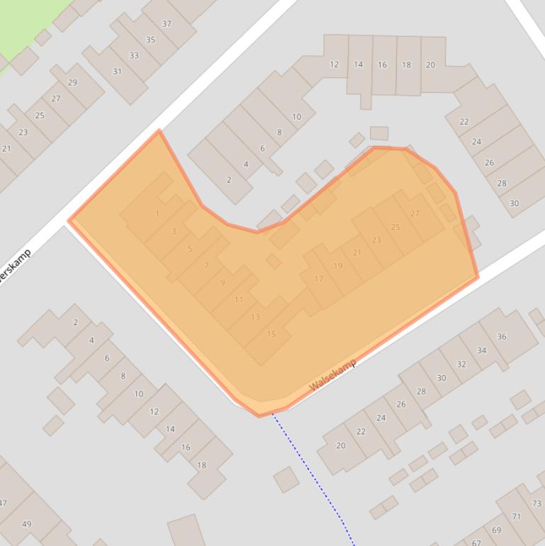 Kaart van postcodegebied 3848CS.