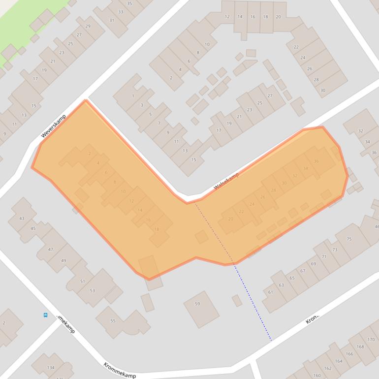 Kaart van postcodegebied 3848CT.