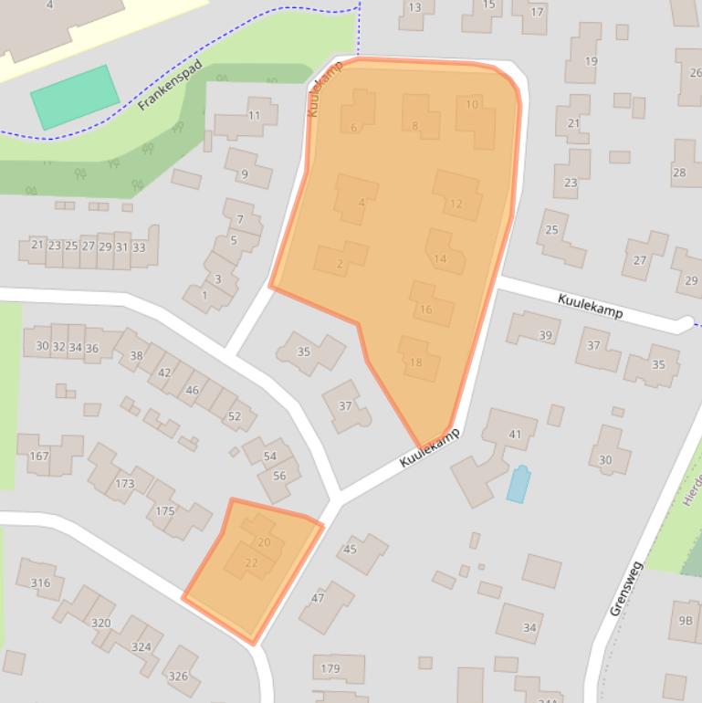 Kaart van postcodegebied 3848DK.