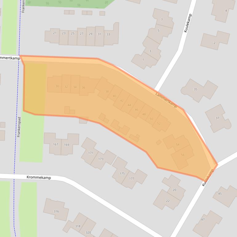 Kaart van postcodegebied 3848DN.