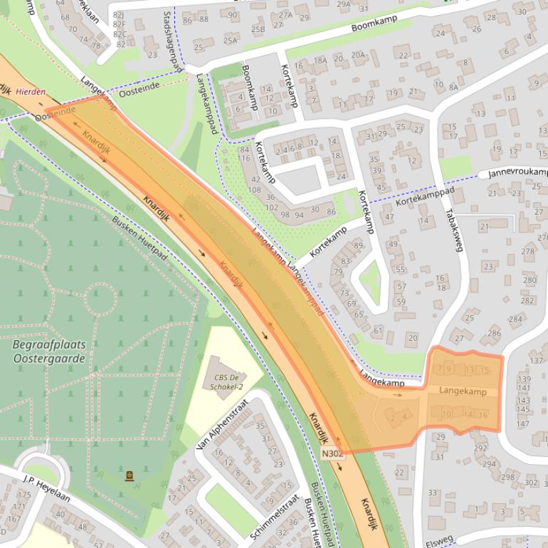 Kaart van postcodegebied 3848DX.