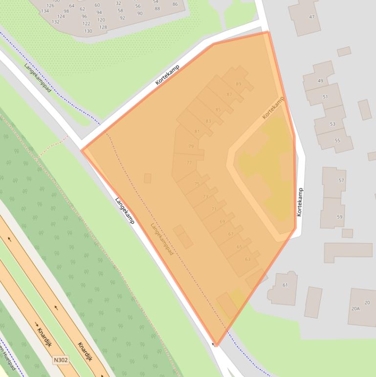 Kaart van postcodegebied 3848ZL.