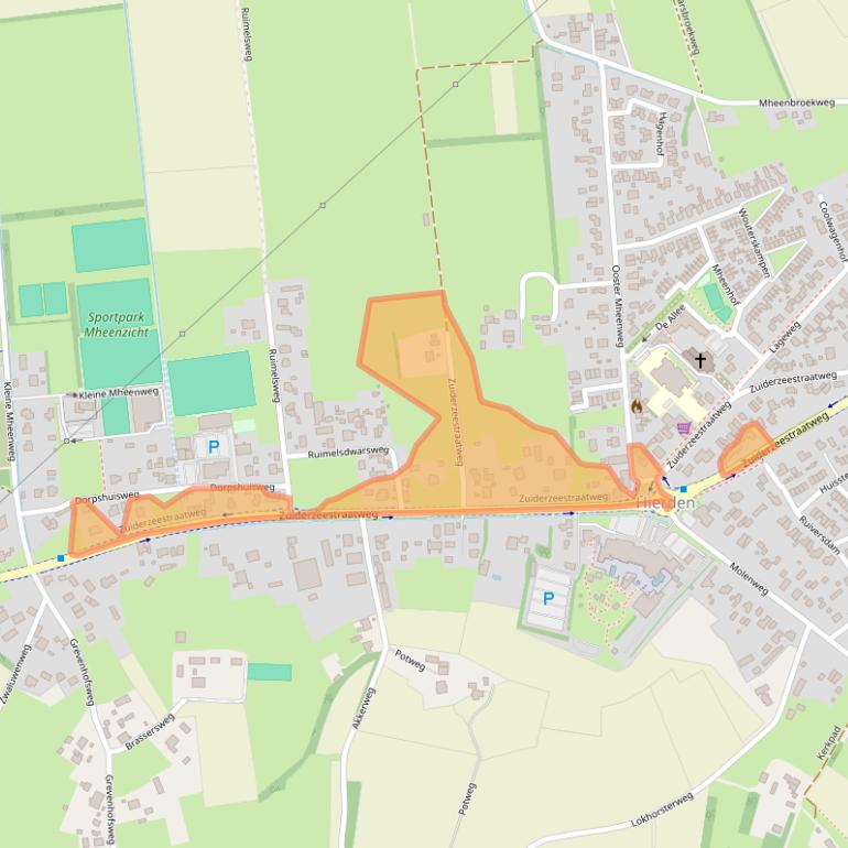 Kaart van postcodegebied 3849AC.