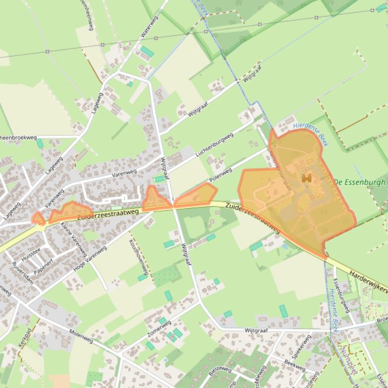 Kaart van postcodegebied 3849AE.