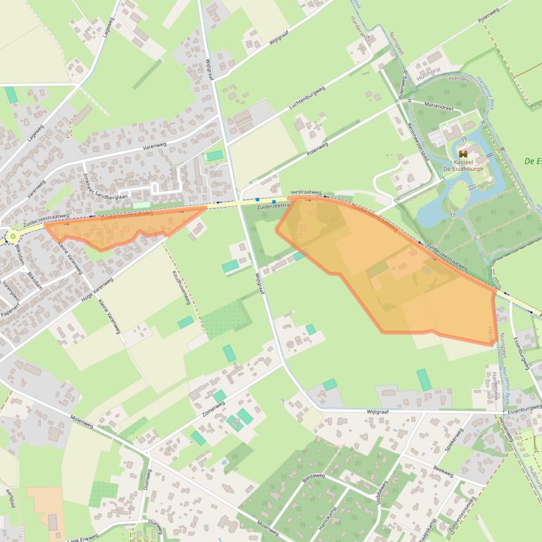 Kaart van postcodegebied 3849AL.