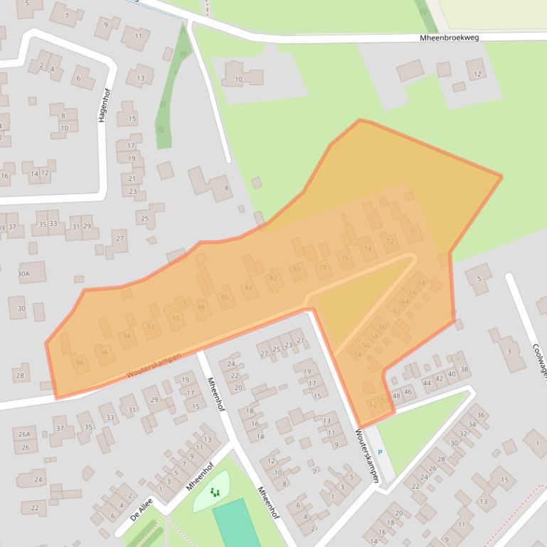 Kaart van postcodegebied 3849BC.