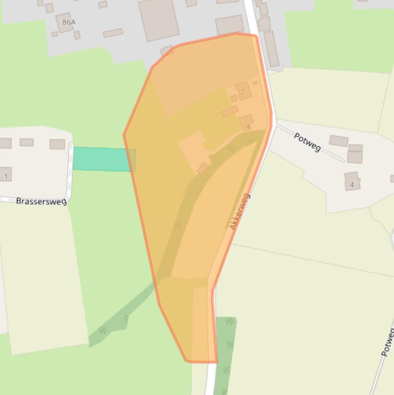 Kaart van postcodegebied 3849BG.