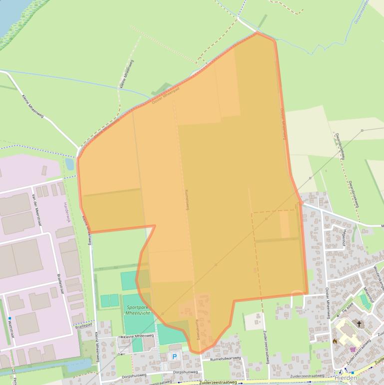 Kaart van postcodegebied 3849BJ.