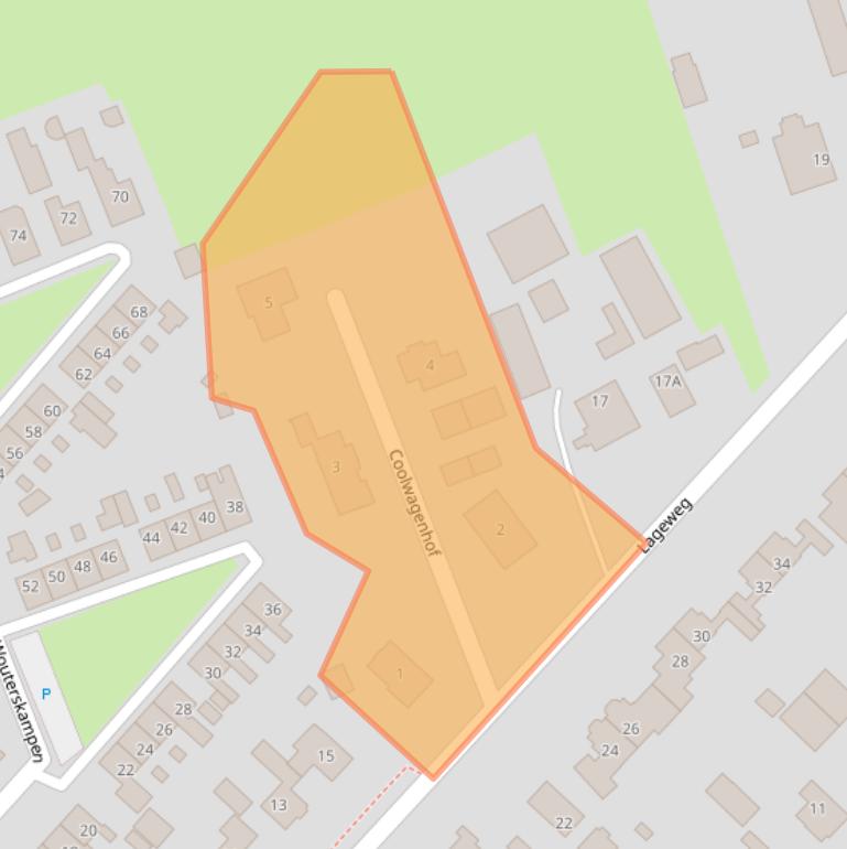 Kaart van postcodegebied 3849BN.