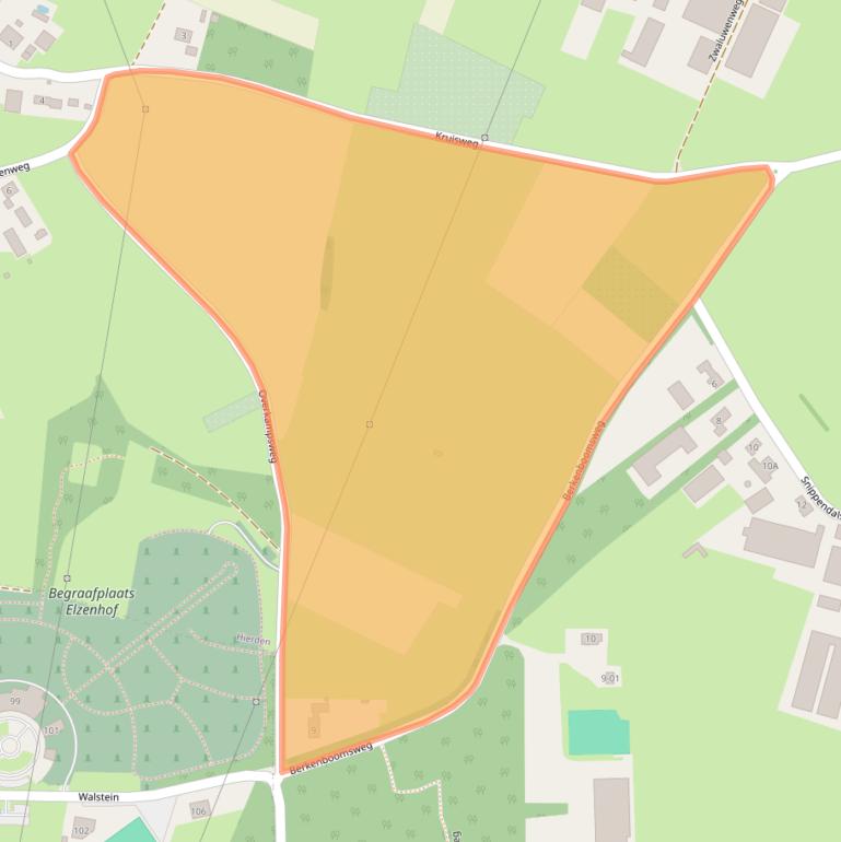 Kaart van postcodegebied 3849MS.