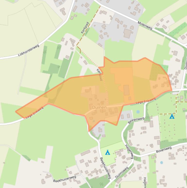 Kaart van postcodegebied 3849NN.