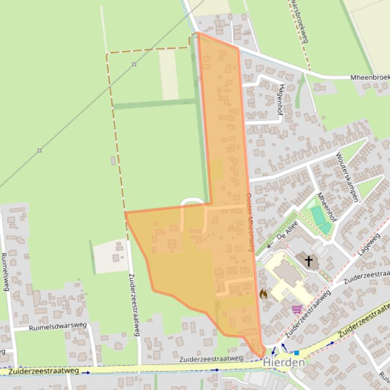 Kaart van postcodegebied 3849PA.