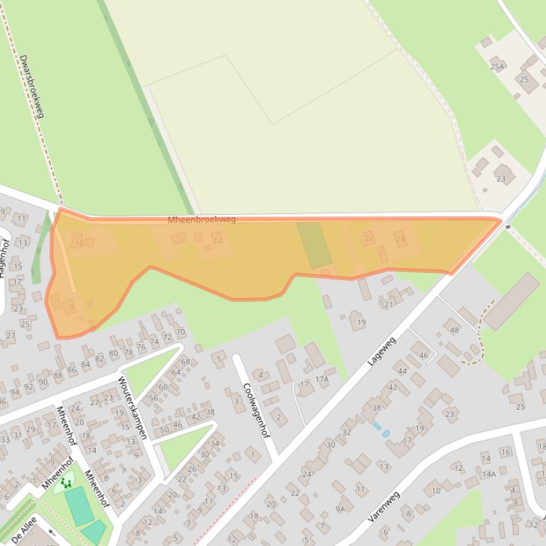Kaart van postcodegebied 3849PC.