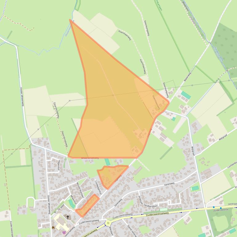 Kaart van postcodegebied 3849PD.