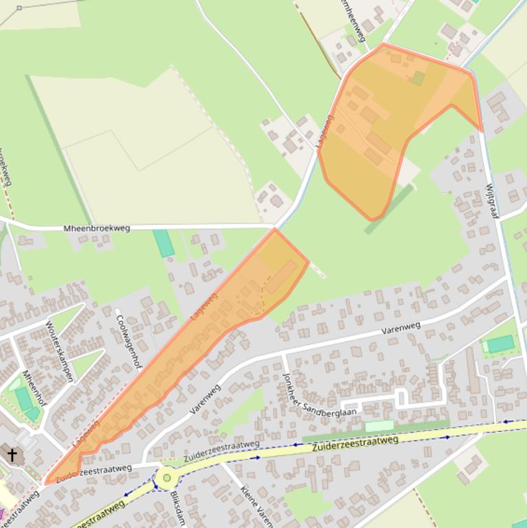 Kaart van postcodegebied 3849PE.