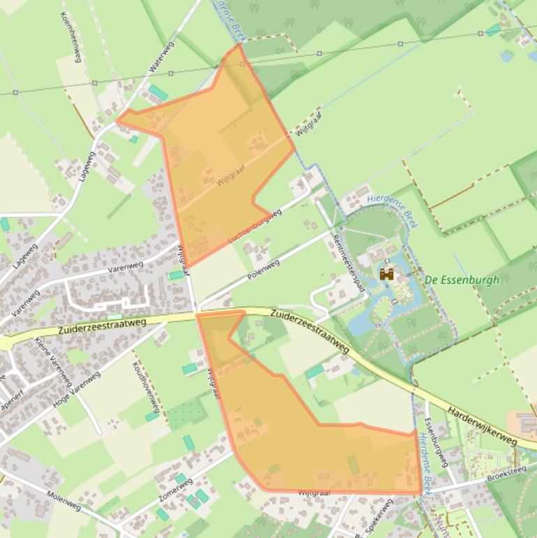 Kaart van postcodegebied 3849PM.