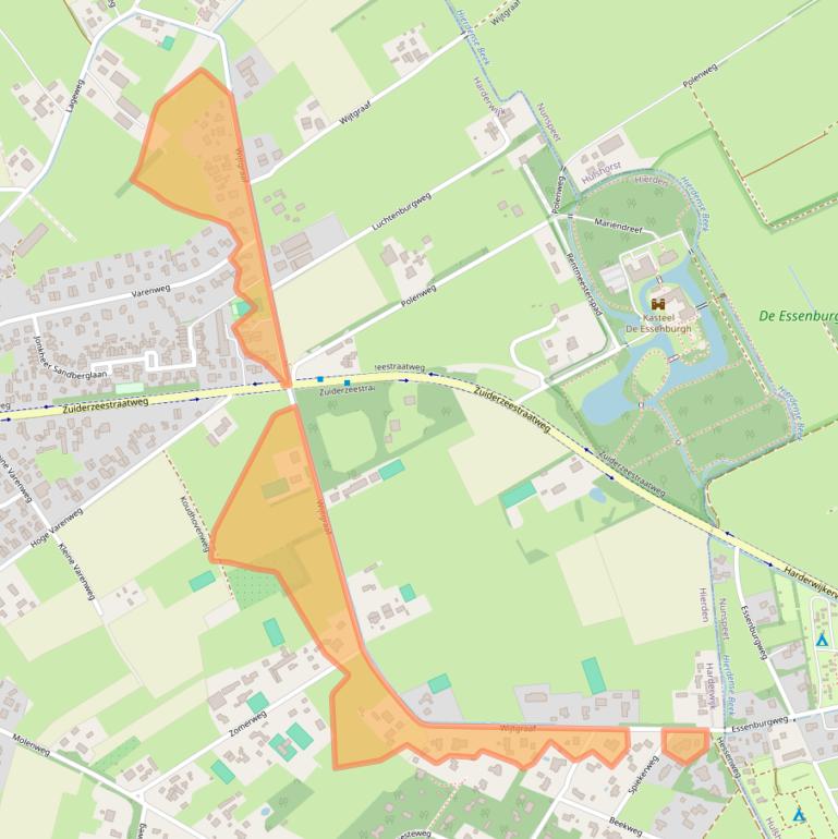 Kaart van postcodegebied 3849PN.