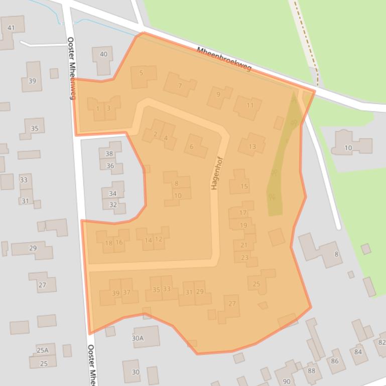 Kaart van postcodegebied 3849PZ.