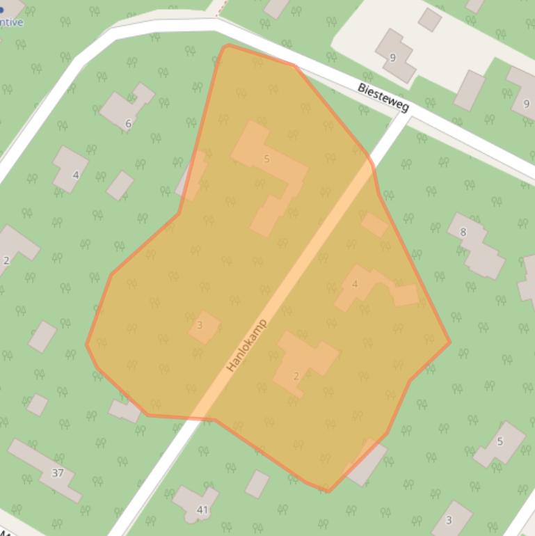 Kaart van postcodegebied 3849RC.