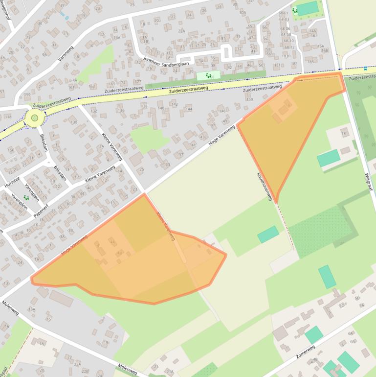 Kaart van postcodegebied 3849RH.