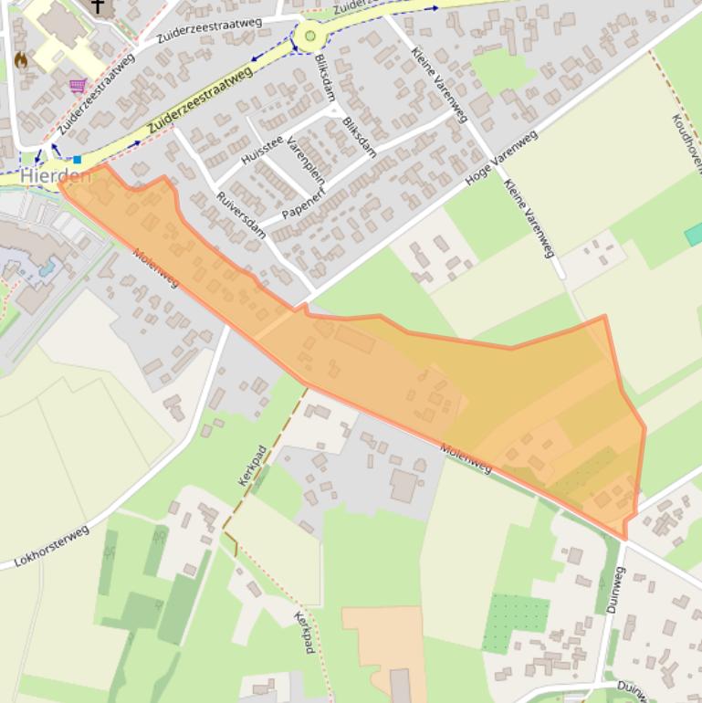 Kaart van postcodegebied 3849RK.