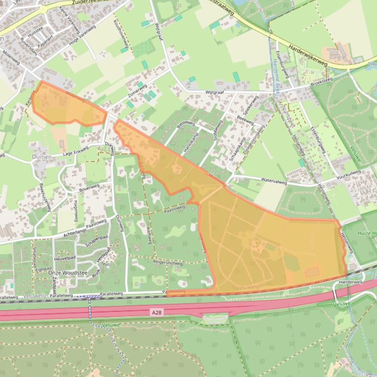 Kaart van postcodegebied 3849RN.