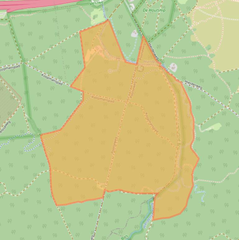 Kaart van postcodegebied 3849RP.