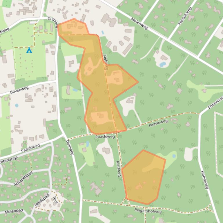 Kaart van postcodegebied 3849RS.