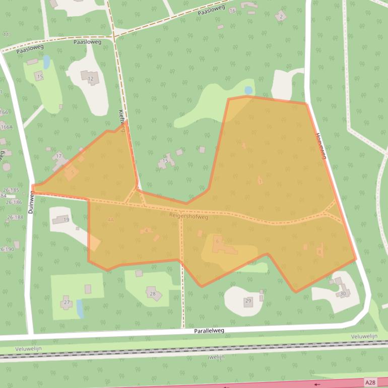 Kaart van postcodegebied 3849RT.