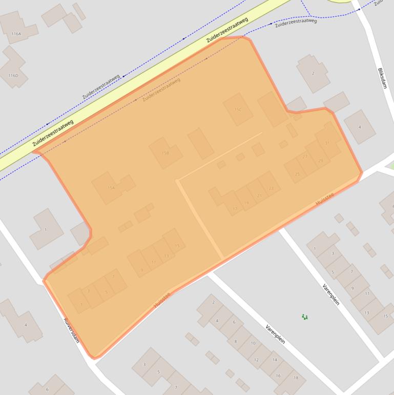 Kaart van postcodegebied 3849SC.