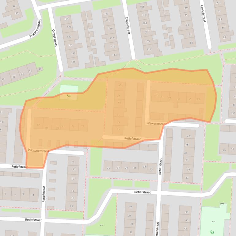 Kaart van postcodegebied 3851AS.